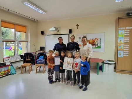 Panie Policjantki z wizytą w przedszkolu